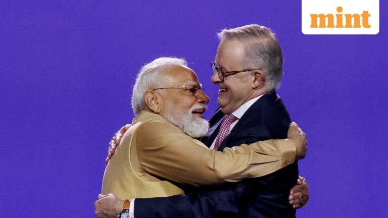 PM Modi hugs Australian counterpart Albanese at Indian diaspora event in Melbourne — watch video | Today’s news