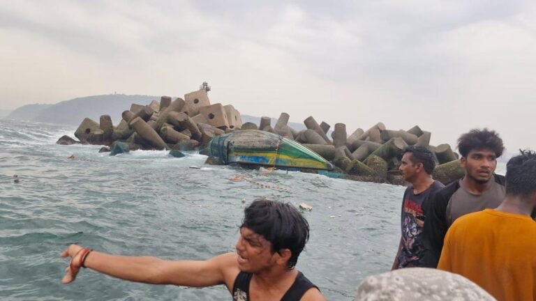 Two injured when fishing boat capsizes near Visakhapatnam fishing port; all seven survive
