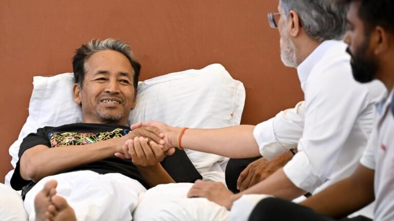 To quickly move on, Sonam Wangchuk mentions the police crackdown on the protesters