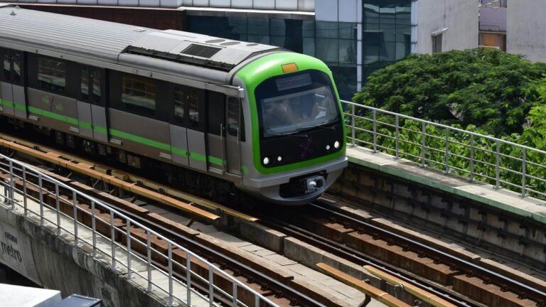 Green Line metro services were disrupted during the morning rush hour in Bengaluru