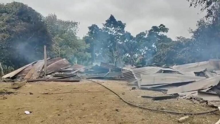 Kuki village torched in Manipur’s Noney district in a pre-dawn attack