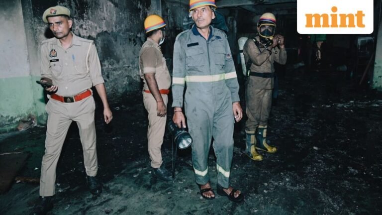 Noida News: 2 die as massive fire engulfs Sector 66 residential building; about 50 families evacuated | Today’s news
