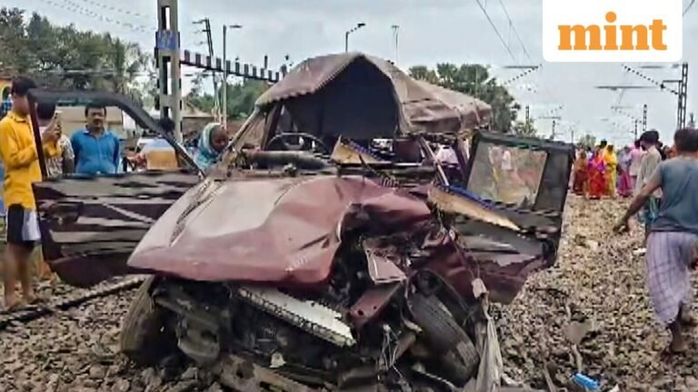 West Bengal train accident: Three dead, several injured as train hits school van | Today’s news