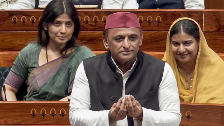 Akhilesh Yadav likens Delhi protest police action to Emergency, says Pradhan’s exit saved PM