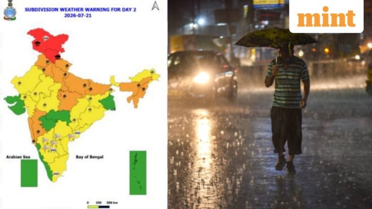 IMD issues red warning for Himachal Pradesh, yellow for Delhi and other states as monsoon intensifies in India | Today’s news