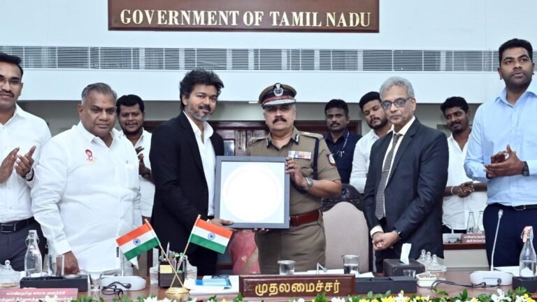 Chief Minister C. Joseph Vijay congratulates officials for best governance, reviews law and order in districts