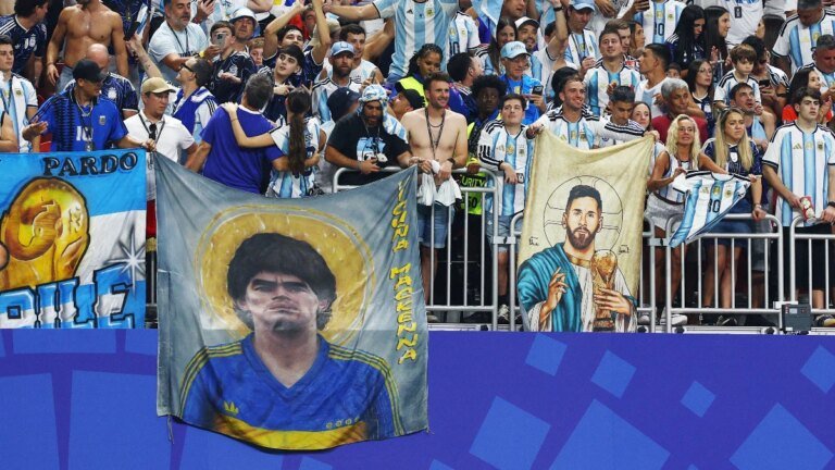 Lionel Messi dedicates victory in England as a special gift to the late Diego Maradona