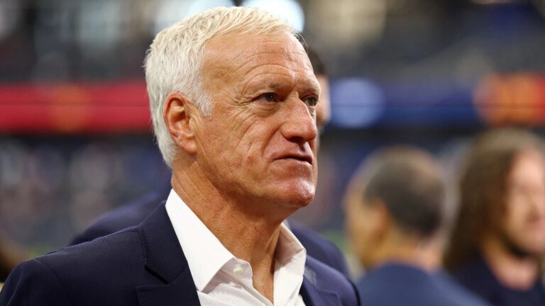 Didier Deschamps questions the referee, but France had bigger problems against Spain