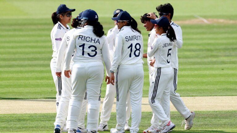 Lord’s Test Day 1: India Women stutter for 285 but strike late to keep hosts at bay