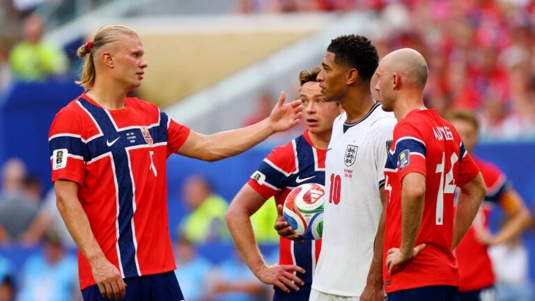 Erling Haaland’s father blasted the referee after Norway left for the World Cup in England