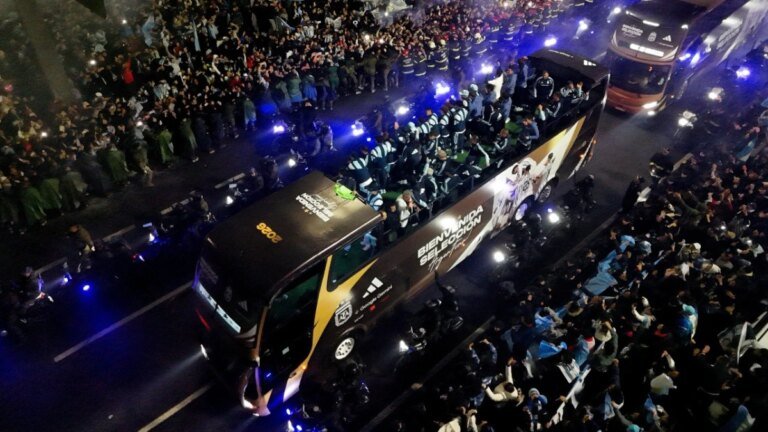Who needs trophies? Loyal Argentina fans give the defeated finalists a hero’s welcome