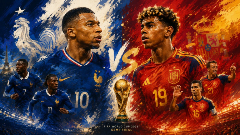 France vs Spain Live 2026 FIFA World Cup Semi-Final: Mbappe vs Lamine Main Match in Europe