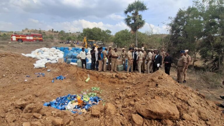 More than 10,500 kg of gutkha was destroyed in Vellore