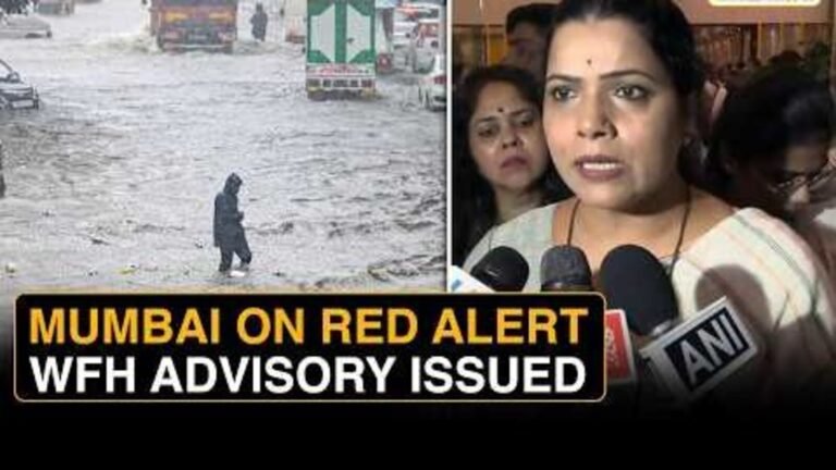IMD issues red alert for Mumbai, predicts heavy rain and strong winds; BMC urges people to stay at home | Today’s news