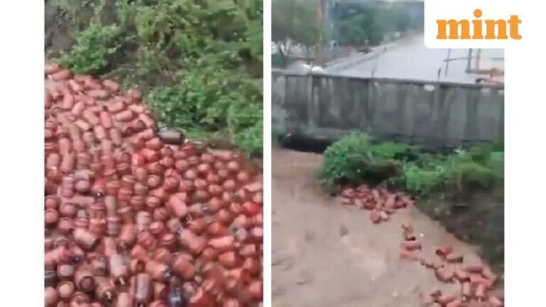 3,000 LPG cylinders floating in Mumbai floods recreates Pushpa scene, internet reacts — “It’s not sandalwood, it’s…” | Today’s news