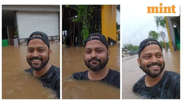 Viral video: Gujarat films neck-deep water outside Valsad society as overnight rain turns lanes into ‘river’ | Today’s news