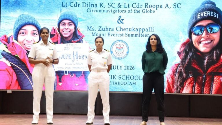 Sainik School organizes a motivational lecture on circumnavigation of the globe and expedition to Everest