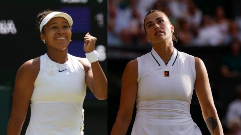 Aryna Sabalenkova crashes as Naomi Osaka reaches her first Wimbledon singles