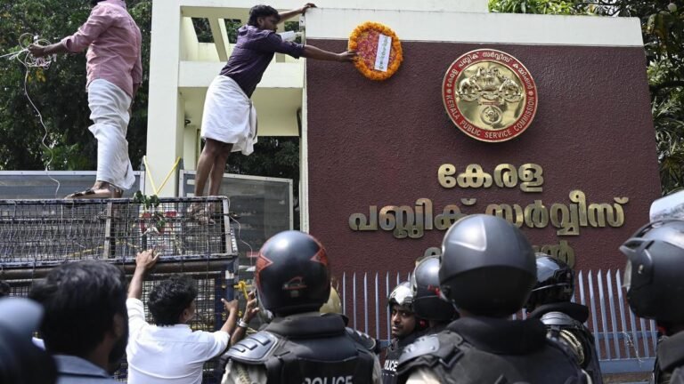 Youth Congress workers storm Kerala PSC office over alleged exam irregularities