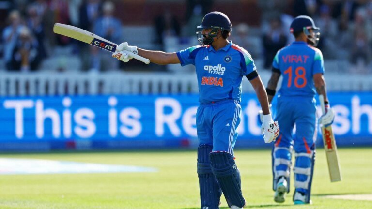 No helmet off, no celebration: Rohit Sharma lets his Lord’s hundred do the talking