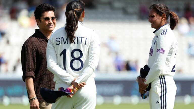 Sachin Tendulkar drops in at Lord’s, gives pep talks as India women chase historic win