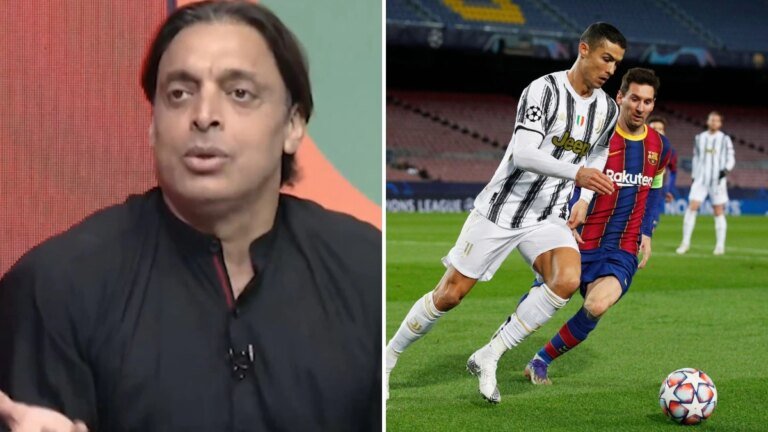 Shoaib Akhtar enters the Messi-Ronaldo GOAT debate. Cricket fans are asking why