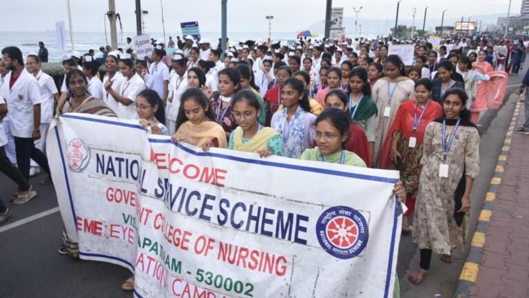 An awareness rally on eye donation was held in Vizag
