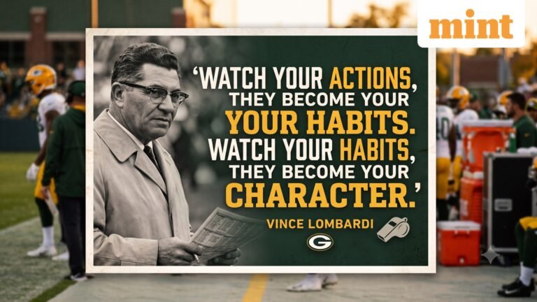 Quote of the day by legendary Green Bay Packers coach Vince Lombardi: “Watch your actions, they become your habits…” | Today’s news