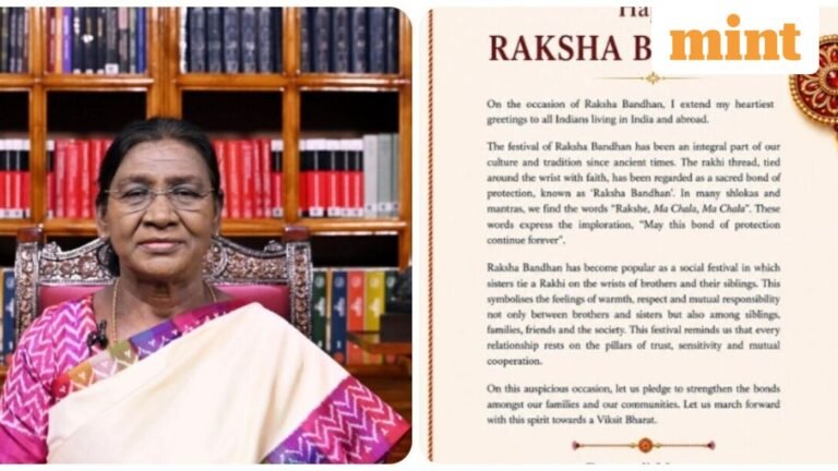 Raksha Bandhan 2026: President Droupadi Murmu, PM Narendra Modi extend heartfelt greetings, celebrate its significance | Today’s news