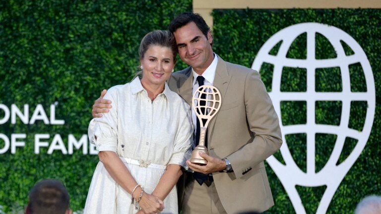 Roger Federer’s wife leaves tennis laughing and crying with Hall of Fame speech