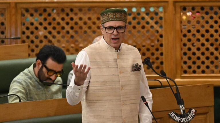 Omar Abdullah moves statehood resolution in J&K Assembly amid loud protests by BJP MLAs
