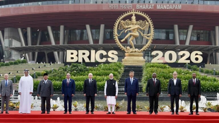 Modi greets BRICS leaders against the backdrop of the Ramanathaswamy Temple in Tamil Nadu