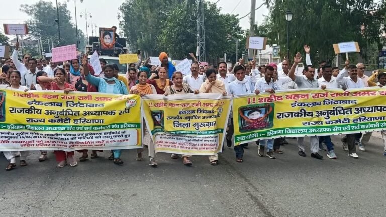 77 days and counting: Haryana guest teachers intensify agitation seeking regularization of employment