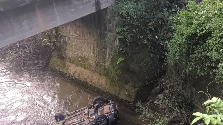 One dead and three injured when a car plunges into a river near Kuttikkanam in Keralam