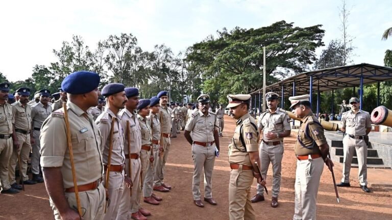 Belagavi police is making security arrangements for Ganeshotsava