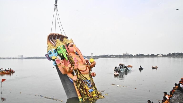 2026 Ganesha Immersion: Khairatabad Ganesha idol immersion ends