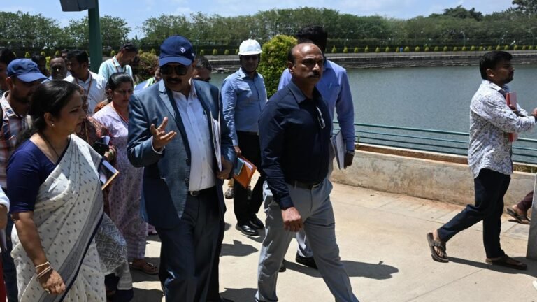 Lokayukta inspects Sankey Tank after residents flag falling water level