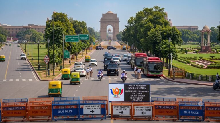 Delhi Traffic Advisory: Major detours today for BRICS convoy trials; check routes to the airport, train station | Today’s news