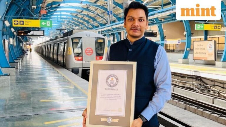 Delhi Metro employee breaks Guinness record, crosses all stations in 14 hours, 54 minutes | Today’s news