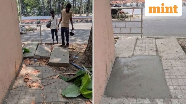 Bengaluru CEO repairs broken footpath for ₹2,700 after BBMP inaction; sparks debate on ‘DIY governance’ | Today’s news