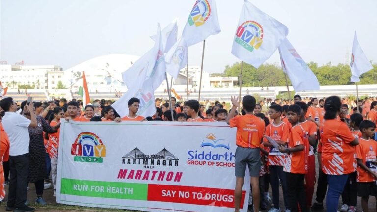 Karimnagar Marathon spreads the message of health, drug free society