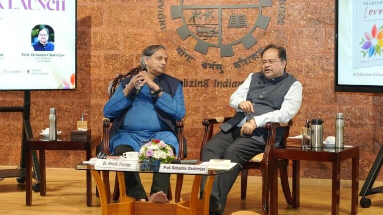 Shashi Tharoor publishes IIM-K Director’s first book of poetry