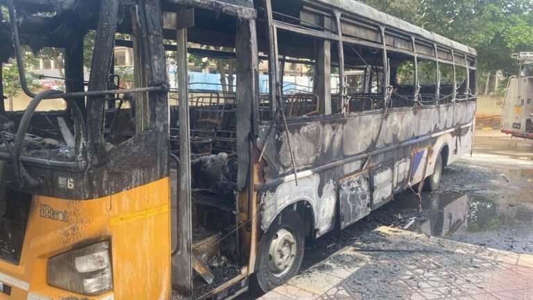 Manthan International School bus on fire; parents demand answers, action