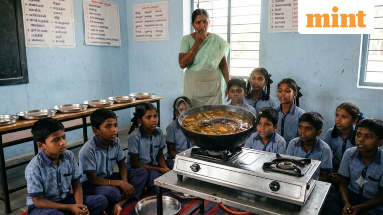 Tamil Nadu shock: 40 students fall ill after dead lizard found in government sambar school; 2 cooks are relieved | Today’s news