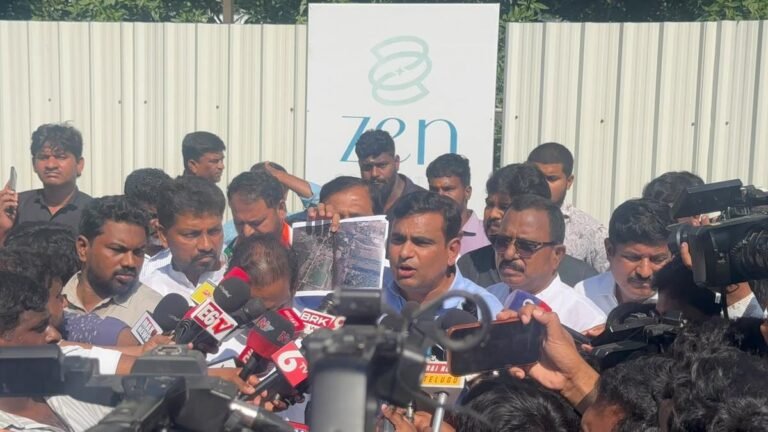 Congress team visits Janwada farm, claims violation and benami ownership
