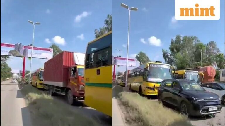 A subsidiary school bus covers 2 km in Bengaluru in 2 hours; parent says ‘totally helpless’ | Today’s news