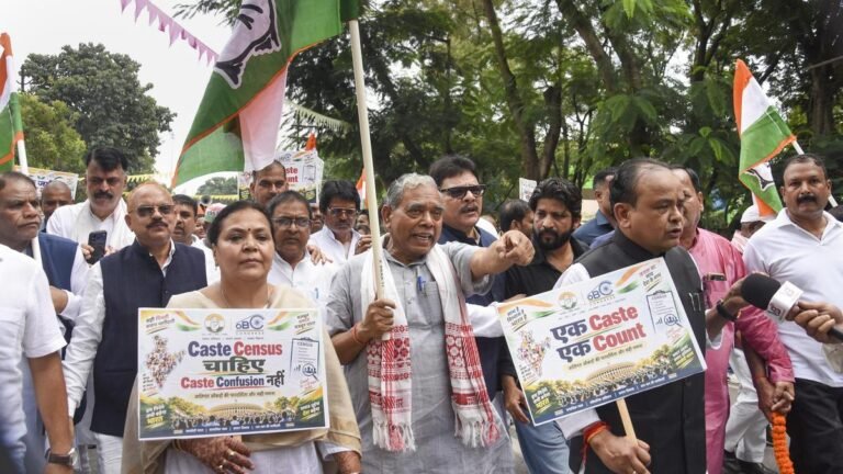 Jharkhand Congress holds protest march demanding separate column for OBCs in 2027 census