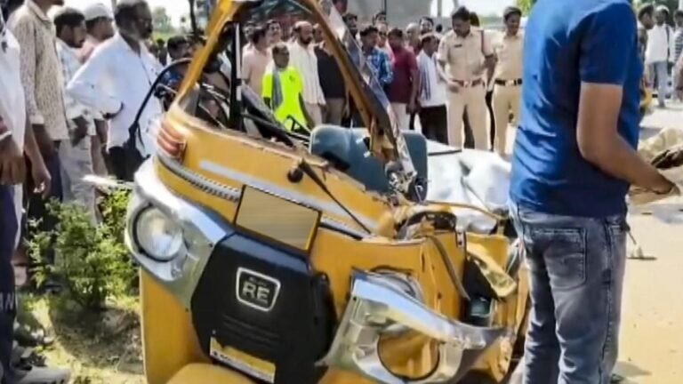 Four women workers killed, three others injured in a collision between a truck and an autorickshaw in Mancherial district