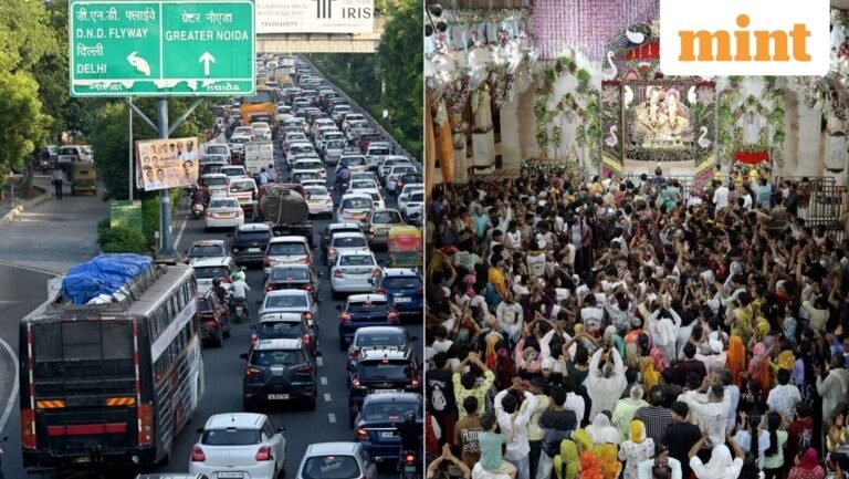 Janamashtami Noida Traffic Police Board: What to Avoid as Widespread Vehicular Diversion Near ISKCON Sec 33 NTPC | Today’s news