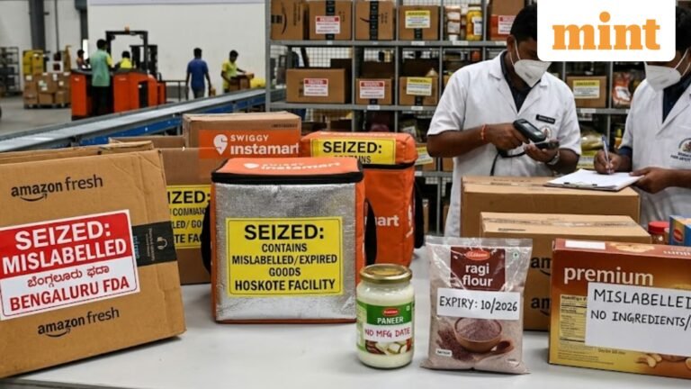 Bengaluru food safety crackdown: ₹1.38 crore expired, mislabeled food seized from Amazon, Instamart | Today’s news